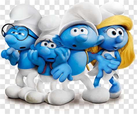 Smurfette Brainy Smurf Clumsy Papa Hefty Smurfs Village Transparent Png