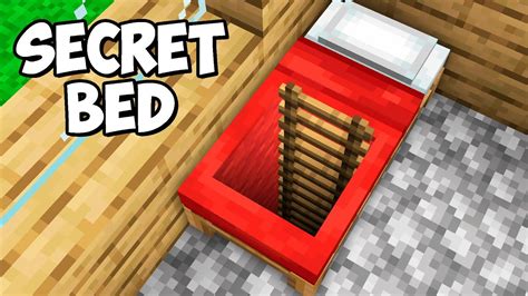 How To Build Super Secret Passage In Bed In Minecraft Bed Tunnel In