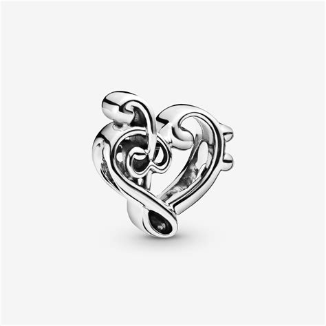 Charm Coraz N Clave De Sol Tienda Virtual Charms