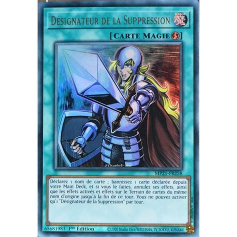 Carte YU GI OH MP21 FR258 Désignateur De La Suppression Ultra Rare NEUF