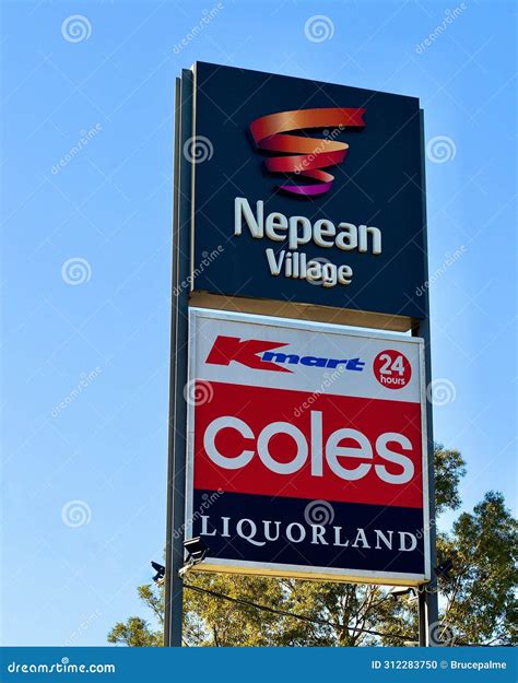 A Sign At The Entrance To The Nepean Village Shopping Mall In Penrith