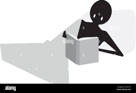 Man Reading Book Illustration Vector On White Background Stock Vector Image And Art Alamy