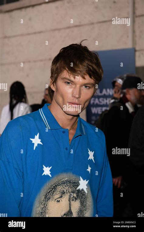 Jordan Barrett Outside Jw Anderson Show During The Milano Men S Fashion