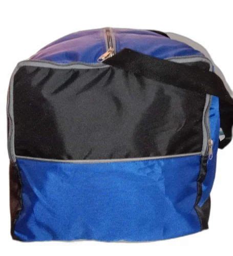 Blue And Black Plain Polyester Cloth Carry Bag For Clothes Capacity