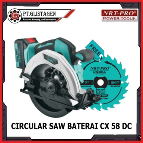 Jual Mesin Cordless Circular Saw Brushless Gergaji Baterai NRT PRO CX