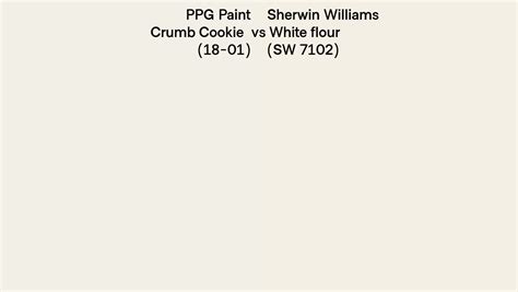 Ppg Paint Crumb Cookie Vs Sherwin Williams White Flour Sw