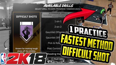 Nba K Badge Tutorial Difficult Shot Fastest Method Get Badge In