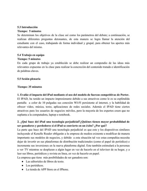 2 Plan De Clase Estudio De Caso Docx