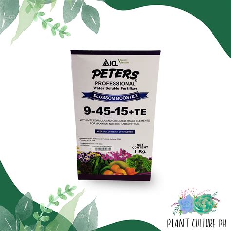 Peters Professional Water Soluble Fertilizer Blossom Booster 9 45 15 TE