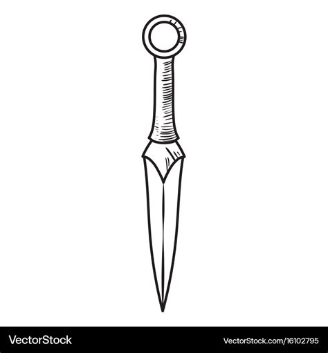 Sketch knife icon Royalty Free Vector Image - VectorStock