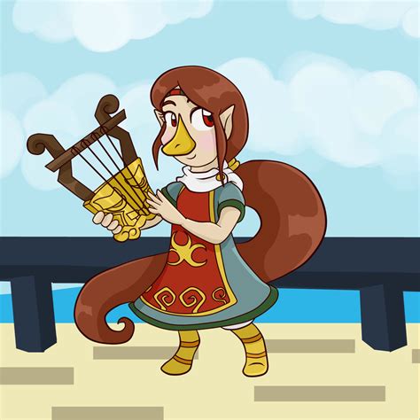 163958 Safe Artistyoshimarsart Medli Zelda Bird Fictional