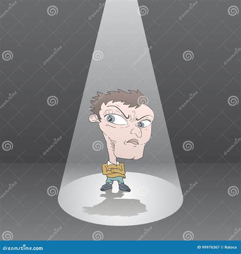 Cartoon Man In Focus Light Stock Vector Illustration Of Creative