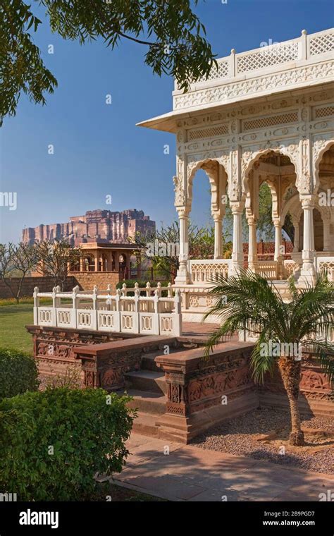 View To Mehrangarh Fort From Jaswant Thada Jodhpur Rajasthan India