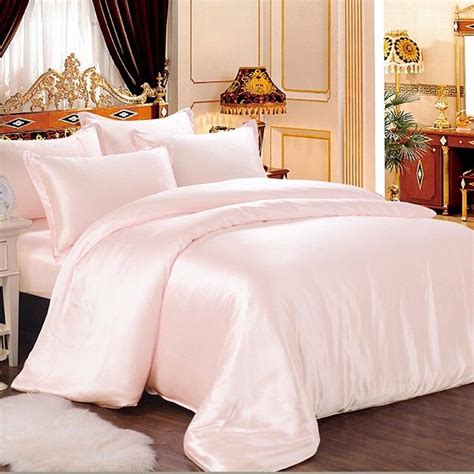 Light Pink Silk Duvet Cover Luxury Bed Sheets Bed Linens Luxury