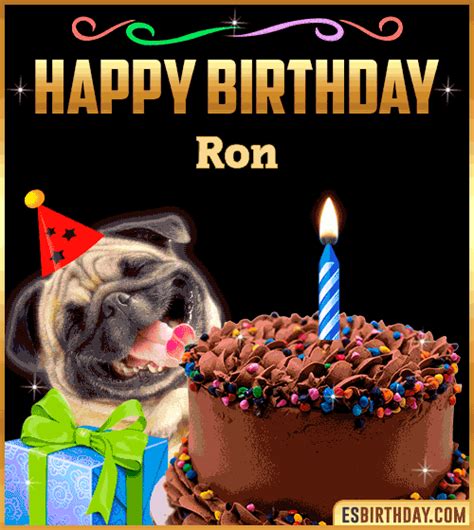 Happy Birthday Ron  🎂 Images Animated Wishes【28 S】