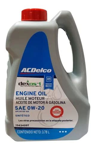 Aceite Acdelco 3 78l Sae 0w20 Sintetico Dexos Gen3