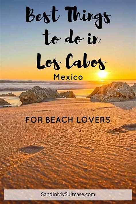 the beach with text overlay that reads best things to do in los cabos ...