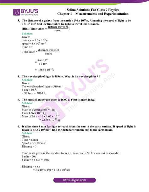 Selina Solutions Class Concise Physics Chapter Measurements And