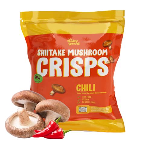 The Daily Good Shiitake Oif Mushroom Crisps Pack Mushroom Chips