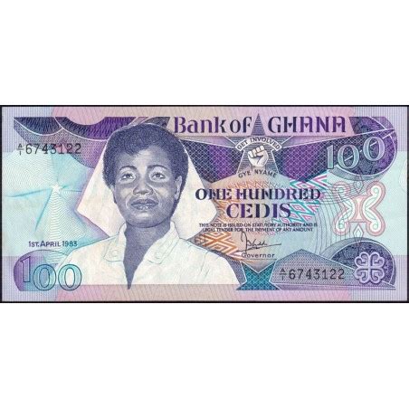 Ghana Pick 26a 1 100 cedis Série A 1 01 04 1983 Etat SUP