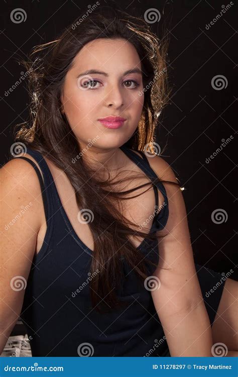 Brunette Largo Del Pelo Imagen De Archivo Imagen De Manera 11278297