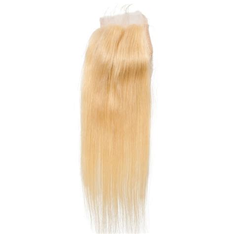 Premium Donor Virgin Hair Top Quality Blonde Straight Free Part Lace Closure New Star