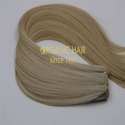 Blonde Human Machine Tied Wefts H230 Organic Hair