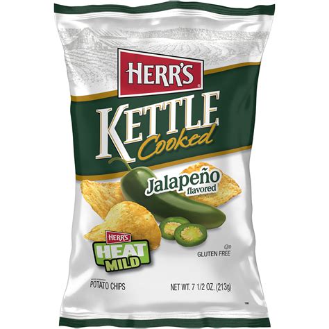 Herr S Kettle Cooked Jalapeno Flavored Potato Chips 7 5oz