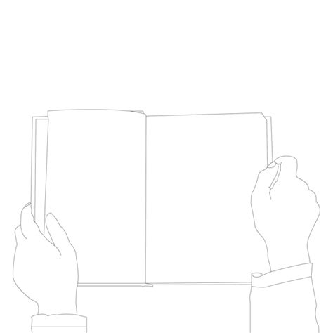 Premium Vector One Line Drawing Hand Holding Book