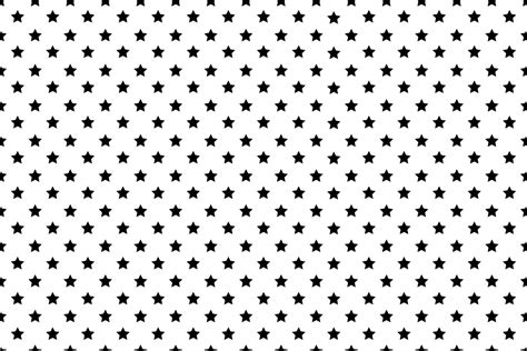 Black And White Seamless Stars Patterns Graphic By CutePik Creative