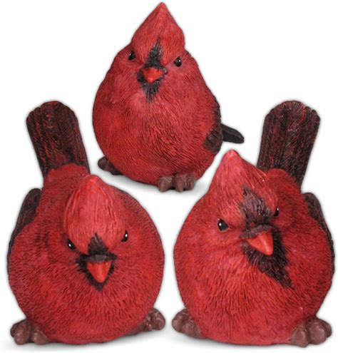 Cardinal Ts Garden Decors Outdoor Statues Mini Red Bird