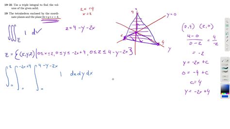 Triple Integral To Find The Volume Of A Tetrahedron Calculus 3 Youtube