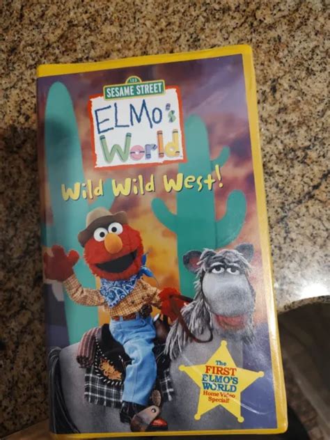 ELMO'S WORLD - Wild Wild West VHS 2001 Clamshell Sesame Street Rare ...