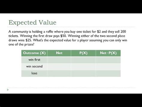 Calculating Expected Value YouTube