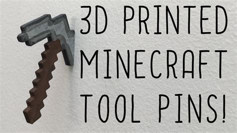 Minecraft Pins Diy 3dprint Youtube