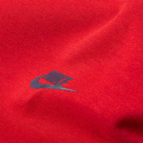 Nike Tech Fleece Crew Light University Red Heather End Gb