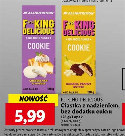 Ciastka Z Nadzieniem Bananowym Fitking Delicious Cena Promocje