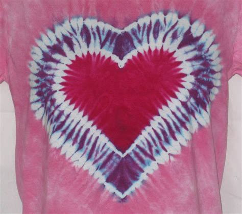 Pink And Purple Heart Tie Dye Tee Etsy