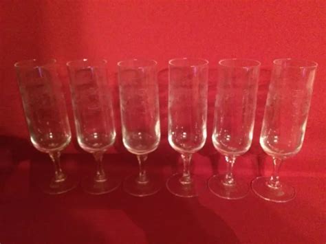 6 FLÛTES VERRES à champagne MATIGNON Cristal d Arques EUR 24 90