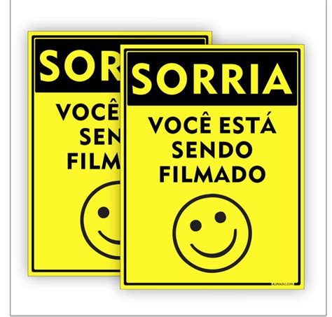 Adesivo Sorria Voce Esta Sendo Filmado Produtos Elo7