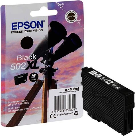 Epson 502XL Black Binoculars High Yield Genuine Ink Cartridge Black XL