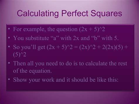 Perfect Squares Ppt