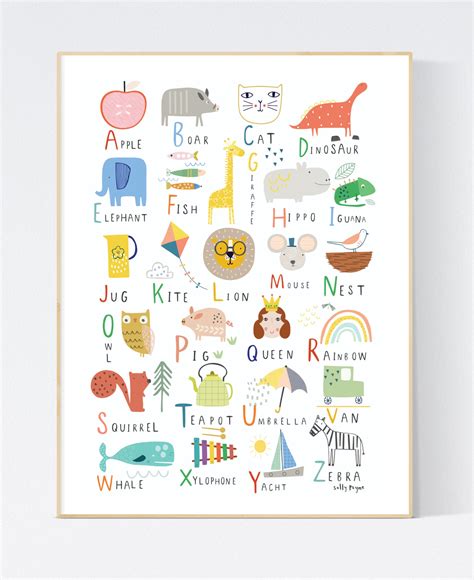 Alphabet Wall Art Wall Art Children's Prints - Etsy