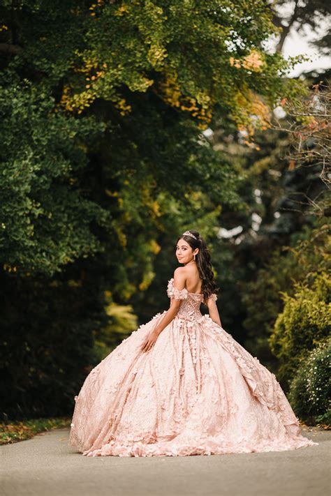 Quinceanera Looks Over Her Shoulder And Poses For San Francisco