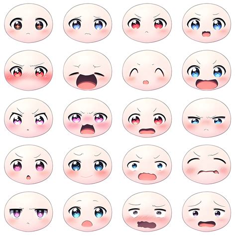 set of emotion funny face 26791975 PNG