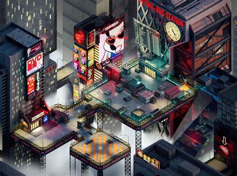 ArtStation - Cyberpunk city planning