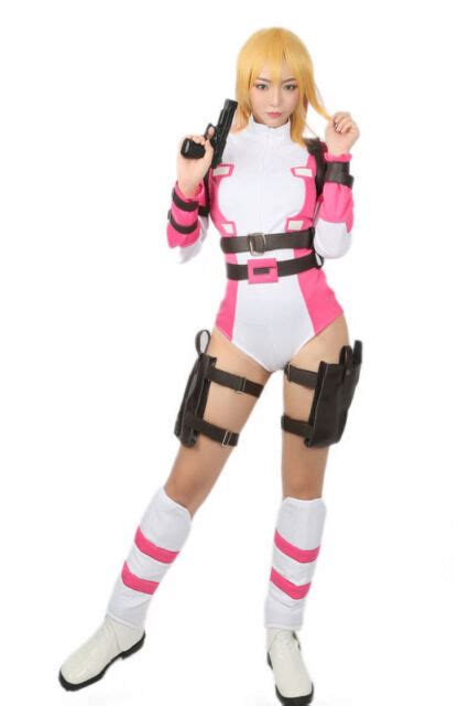 Gwenpool Costume Comic Gwen Poole Halloween Cosplay Costume Suit Custom