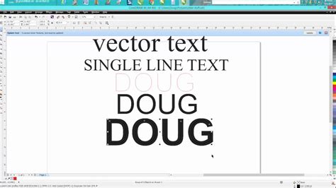 Corel Draw Tips Tricks Vector Line Font Or Single Line Font Youtube