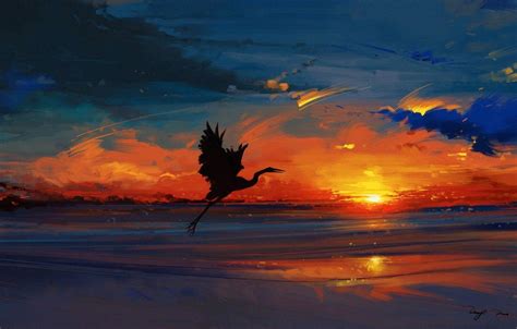 Blue Sunset Art Wallpapers - Top Free Blue Sunset Art Backgrounds ...