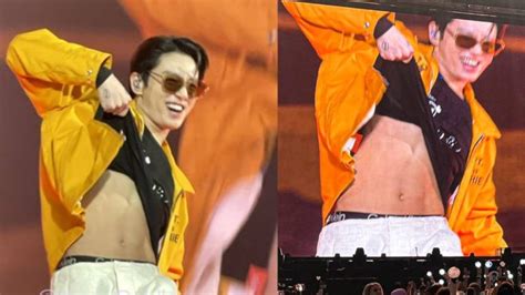 Bts Jungkook Flaunting His Abs At Las Vegas Ptd On Stage Concert